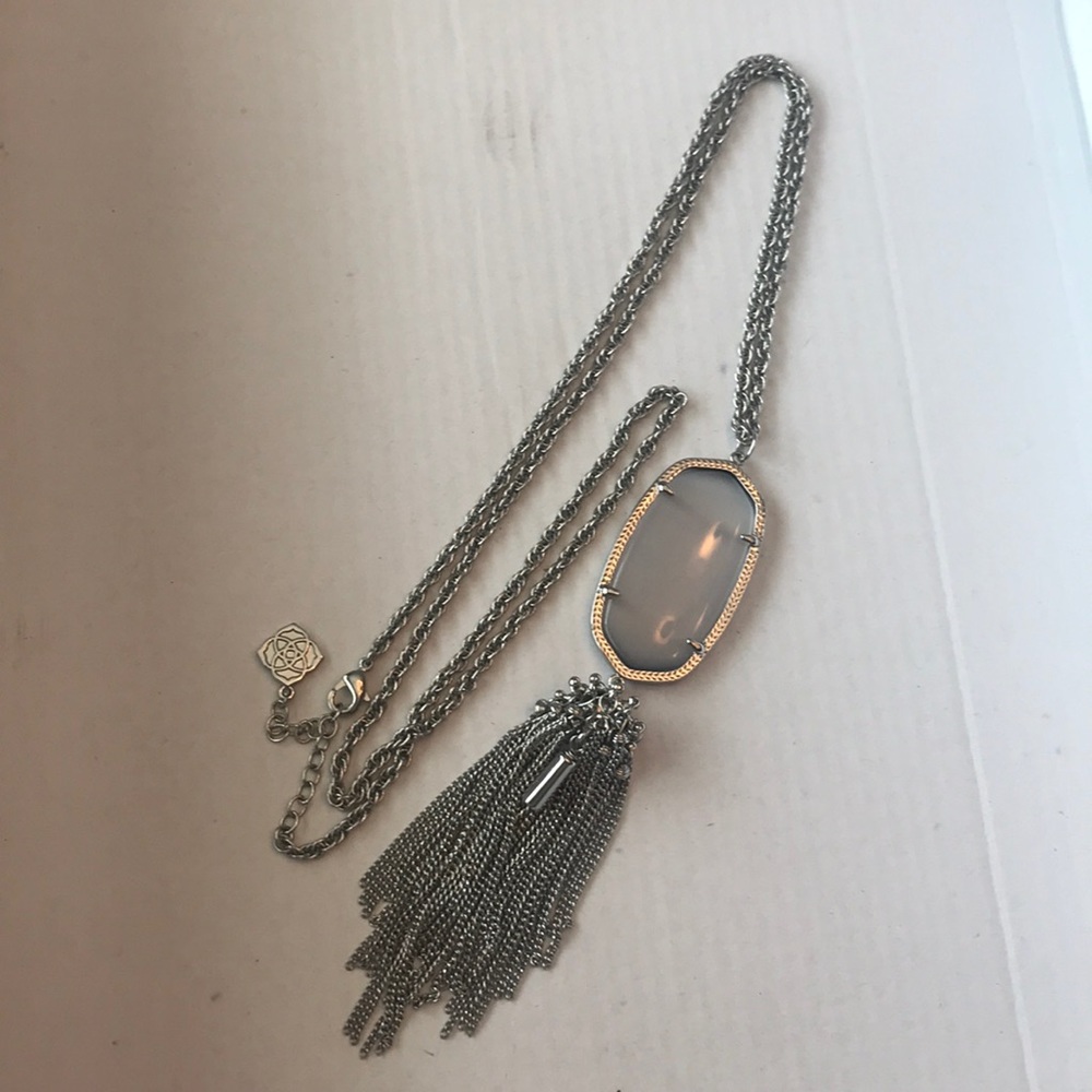 KENDRA SCOTT NECKLACE - GREY/SILVER